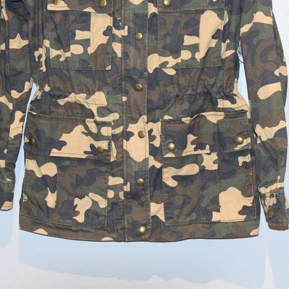 Gap Green Camo Miltary Fall Jacket Small - Picture 3 of 8